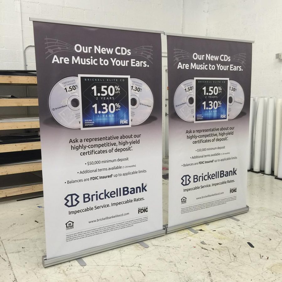 Brickell Bank Stand Up Banners from Binick Imaging