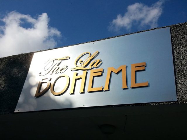 Signs work printed and installed by Binick Imaging, Miami