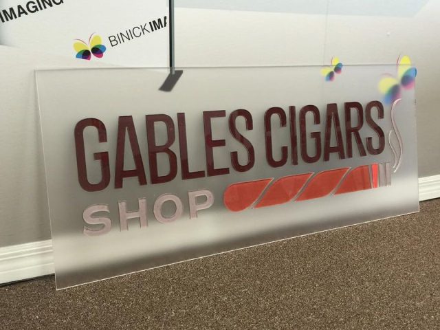 Signs work printed and installed by Binick Imaging, Miami