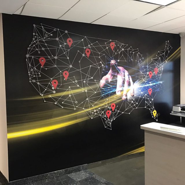 Wall Murals work printed and installed by Binick Imaging, Miami