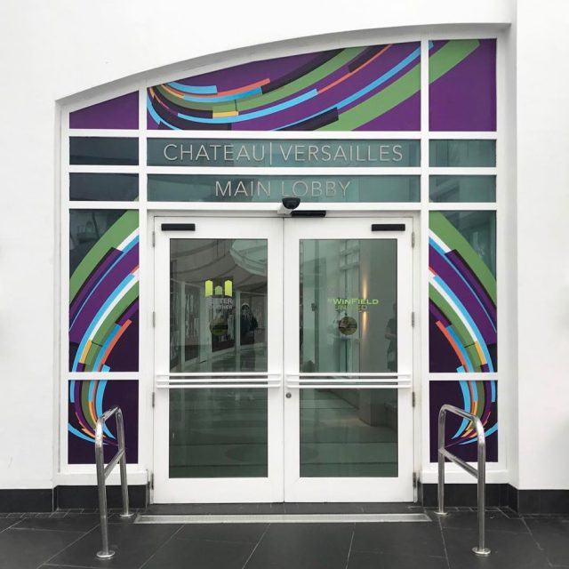 Window Graphics work printed and installed by Binick Imaging, Miami