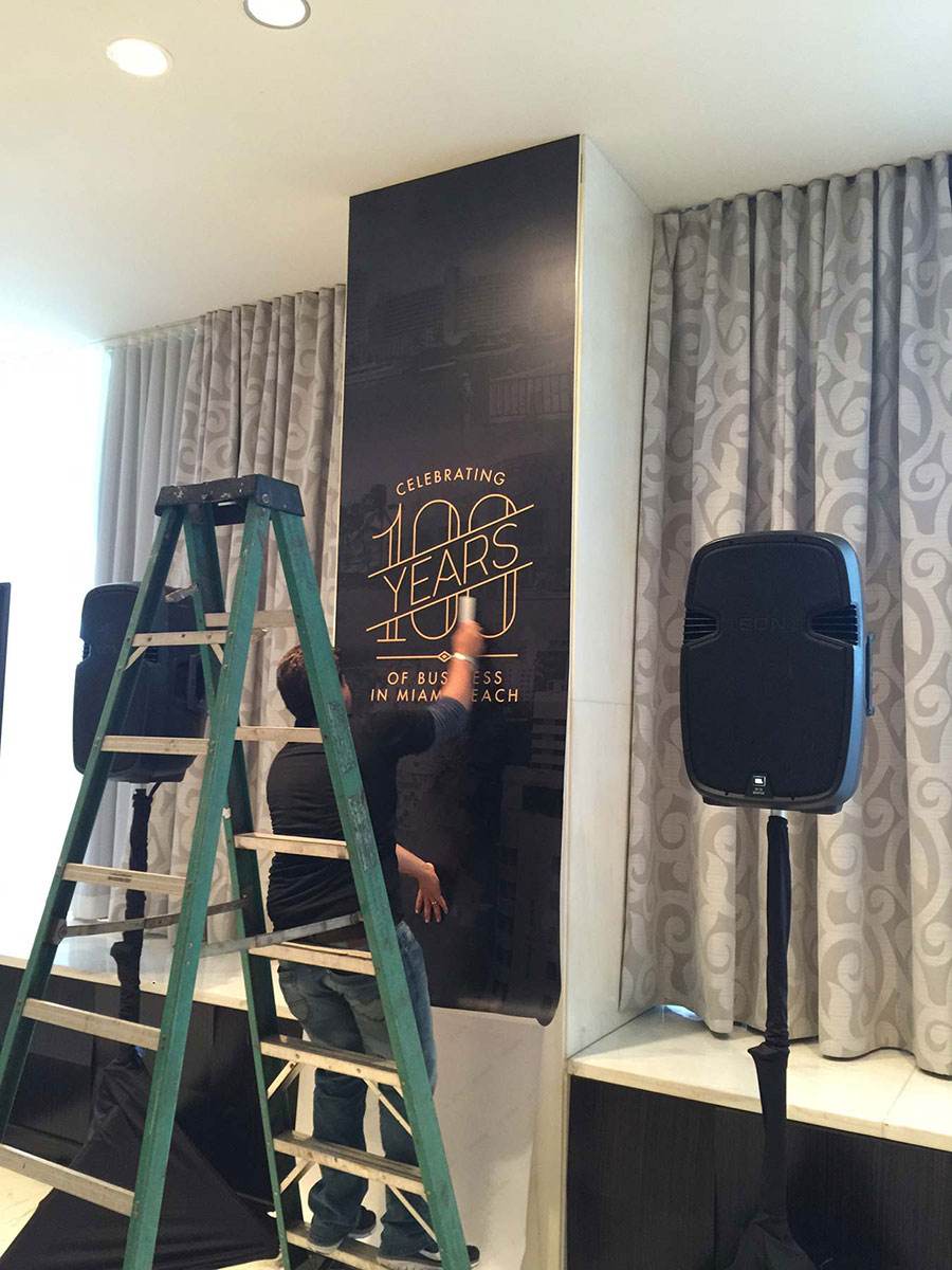 Miami Beach Chamber of Commerce Gala 2017, large format print work by Binick Imaging