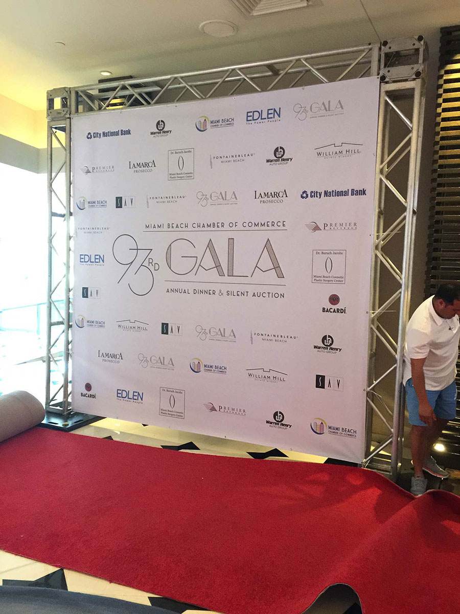 Miami Beach Chamber of Commerce Gala 2017, large format print work by Binick Imaging
