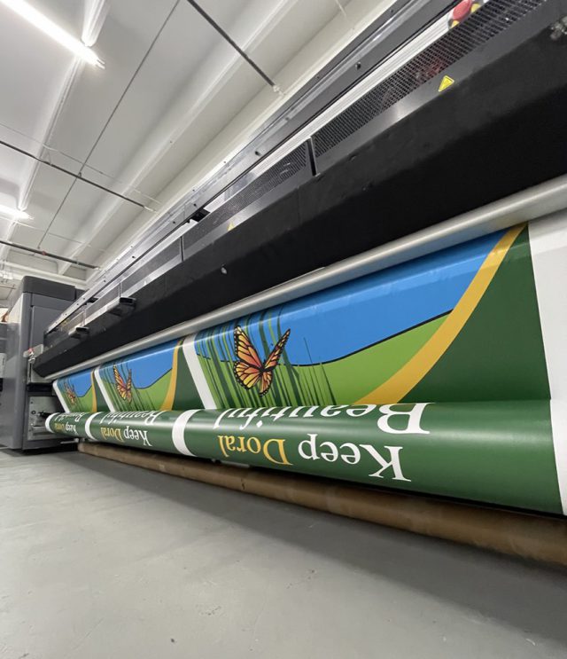 Banners work printed and installed by Binick Imaging, Miami