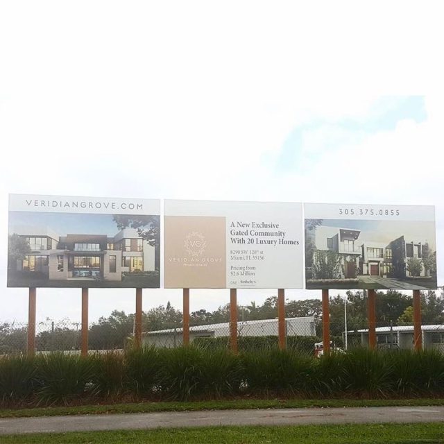Billboards work printed and installed by Binick Imaging, Miami