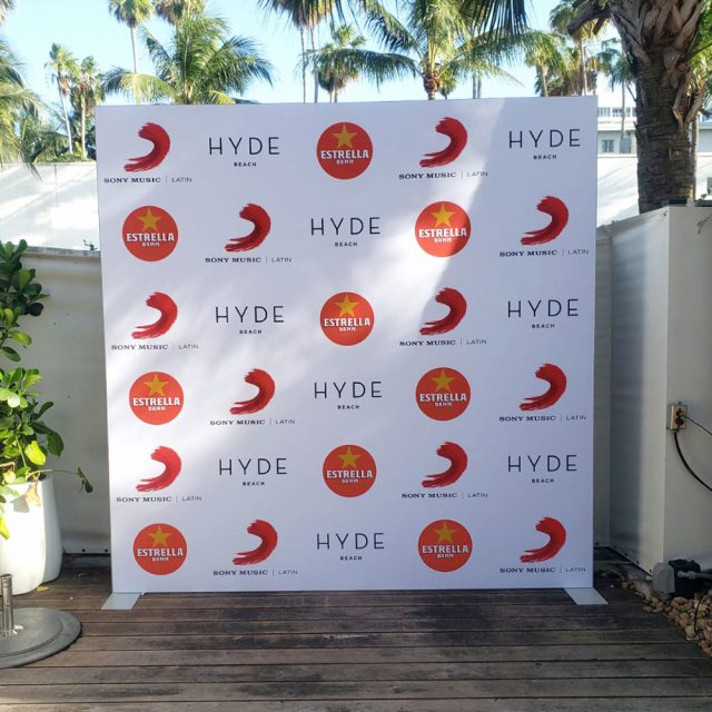 Step & Repeats work printed and installed by Binick Imaging, Miami