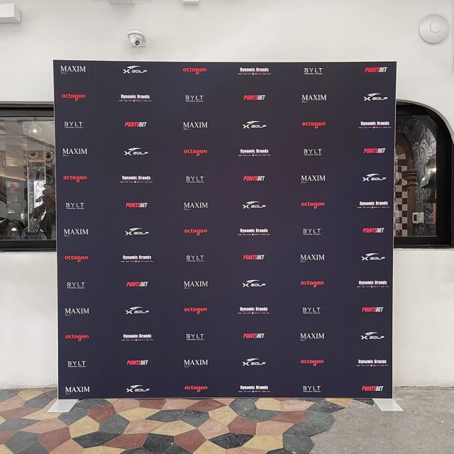 Step & Repeats work printed and installed by Binick Imaging, Miami