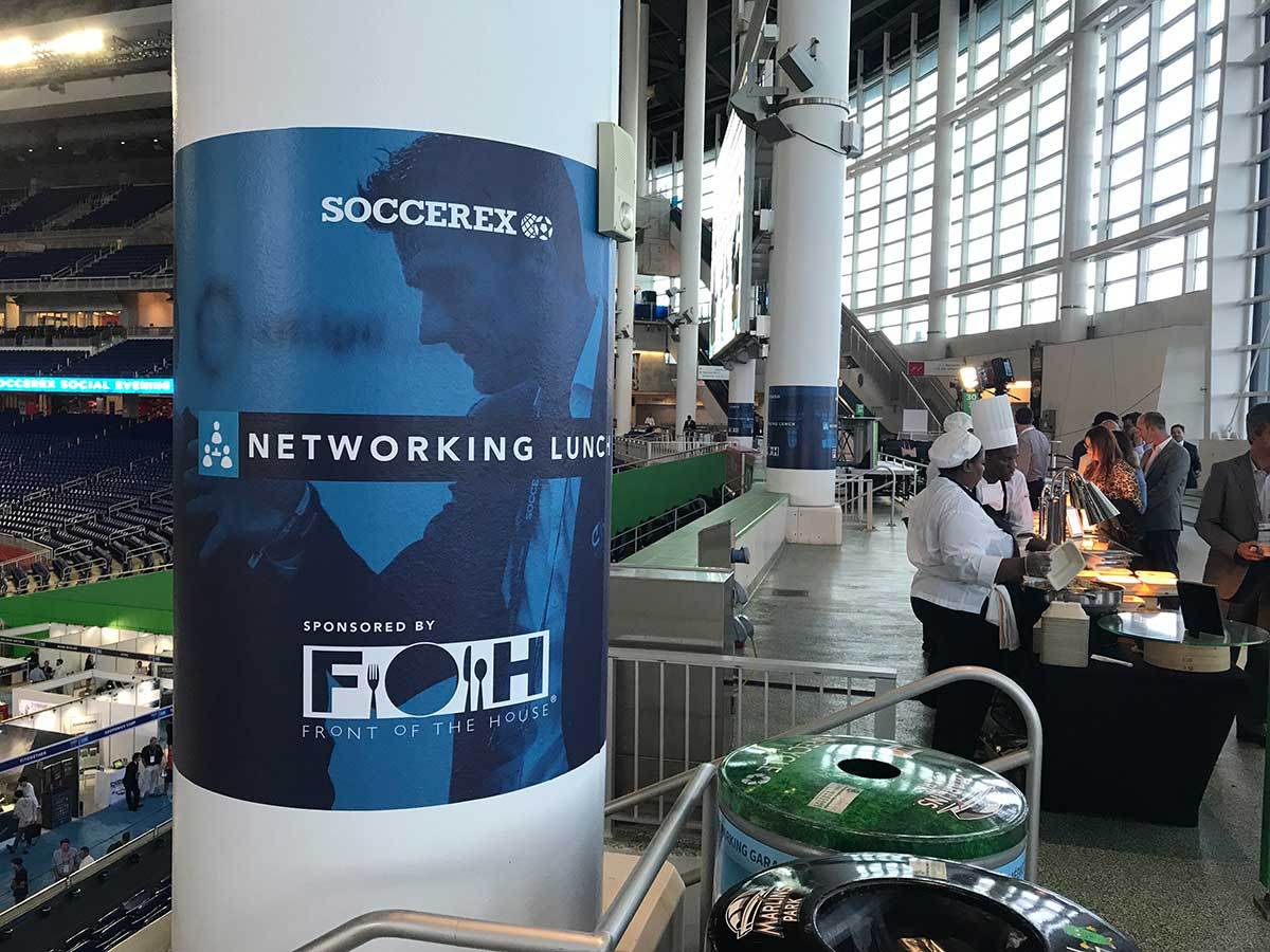 Soccerex Marlins Park, large format print work by Binick Imaging