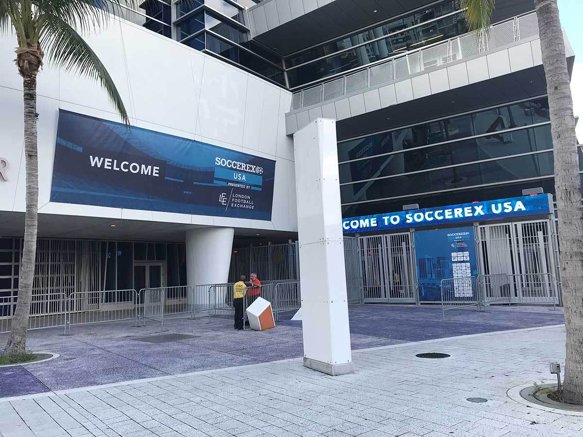 Soccerex Marlins Park, large format print work by Binick Imaging