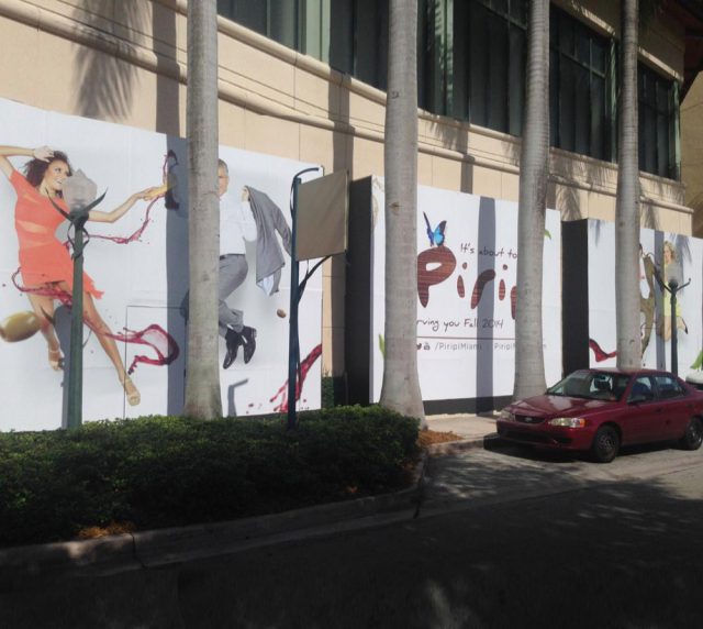 Barricade Graphics work printed and installed by Binick Imaging, Miami