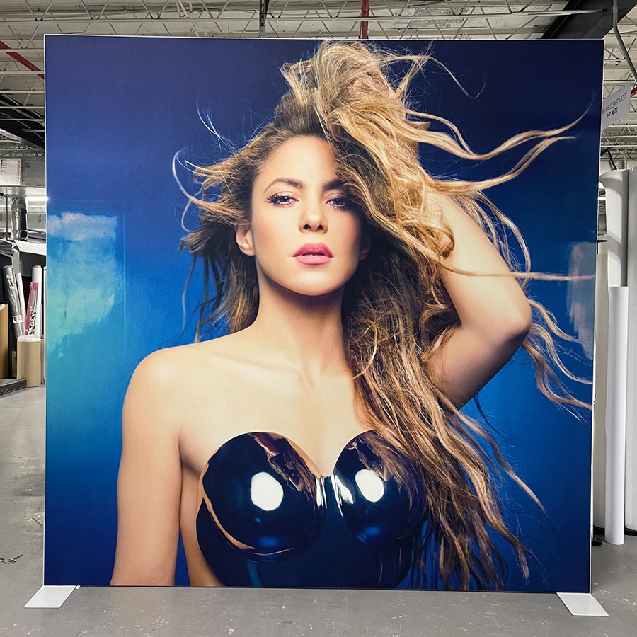 Backlit SEG fabric lightbox wall produced by Binick