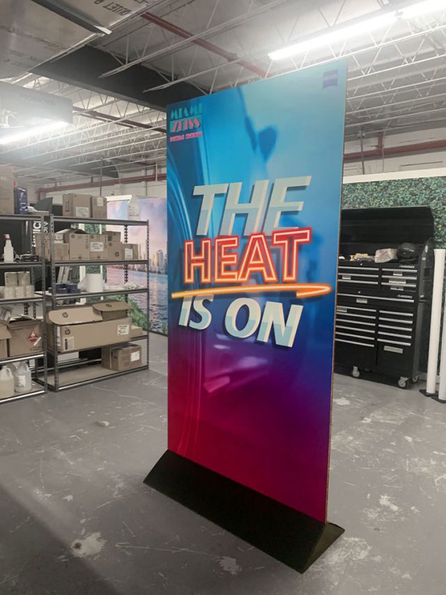 Signs work printed and installed by Binick Imaging, Miami