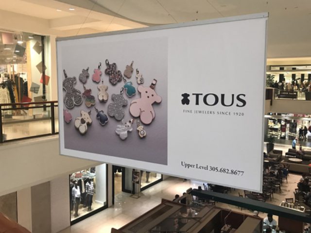 Double-Sided Banners work printed and installed by Binick Imaging, Miami