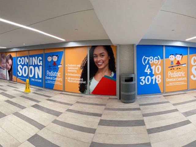 Window Graphics work printed and installed by Binick Imaging, Miami